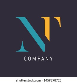 NT logo design. Company logo. Letters N and T.