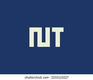 NT logo design vector template