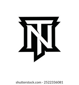 Logotipo NT Logotipo TN signo moderno agudo