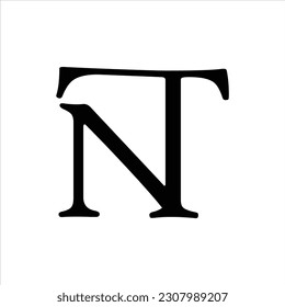 NT logo, Vector, Initial modern, Symbols icon eps.10