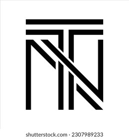 NT logo, Vector, Initial modern, Symbols icon eps.10