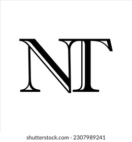 NT logo, Vector, Initial modern, Symbols icon eps.10
