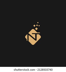 NT tech logo vector, NT initial concept icon logo
