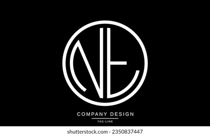 Monograma con el logotipo de las letras abstractas NT, TN