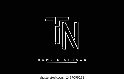 NT, TN Abstract Letters Logo Monogram