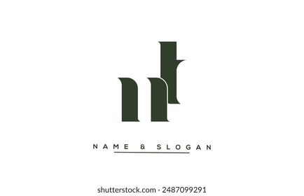 NT, TN Abstract Letters Logo Monogram