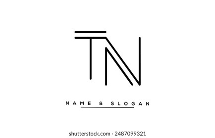 NT, TN Abstract Letters Logo Monogram