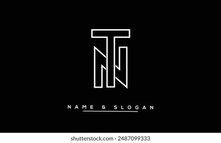 NT, TN Abstract Letters Logo Monogram