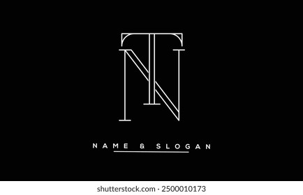 NT, TN Abstract Letters Logo Monogram