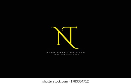 NT TN abstract vector logo monogram template