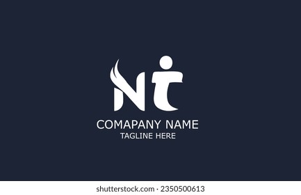 NT or TN  initial logo vector.