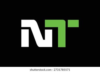 NT O TN Logo Ilustración vectorial para cualquier negocio, empresa, deporte, club.