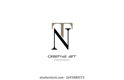 NT, TN, N, T abstract letters logo monogram