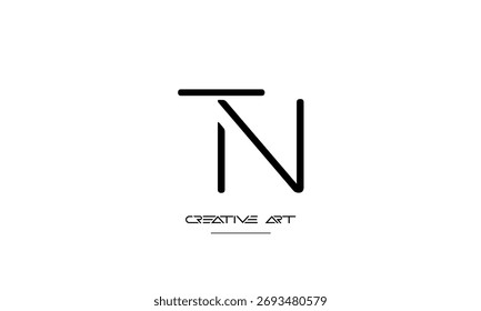 NT, TN, N, T abstract letters logo monogram