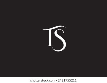 ntage Letter TS ST Monogram Logo Design