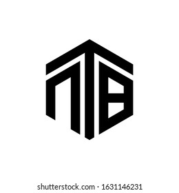 NTB Letter Logo Design polygon Monogram Icon Vector Template