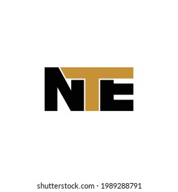 NTE letter monogram logo design vector