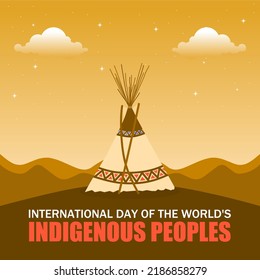 nternational day of the world's indigenous peoples vector illustration. Suitable for Poster, Banners, background and greeting card