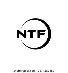 NTF Letter Logo Design, Inspiration für eine einzigartige Identität. Modernes Eleganz und kreatives Design. Markieren Sie Ihren Erfolg mit dem Markieren dieses Logos.