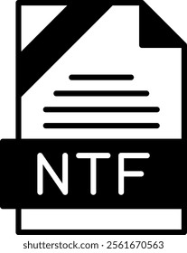 NTF Solid Style Icon Design