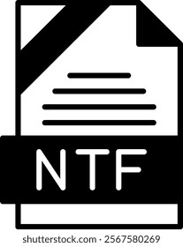 NTF Solid Style Icon Design