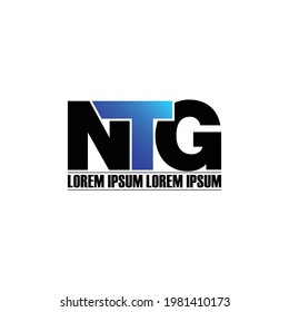 NTG letter monogram logo design vector