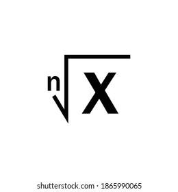 nth root of x, maths symbol