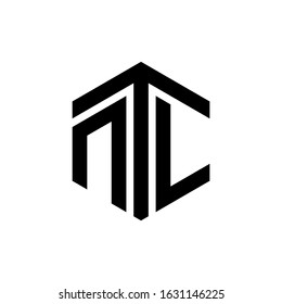NTL Letter Logo Design polygon Monogram Icon Vector Template