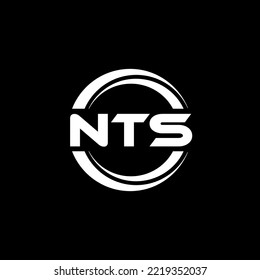 NTS letter logo design in illustration. Vector logo, calligraphy designs for logo, Poster, Invitation, etc.