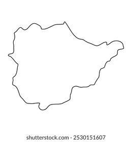 Ntungamo district map, administrative division of Uganda. Vector illustration.