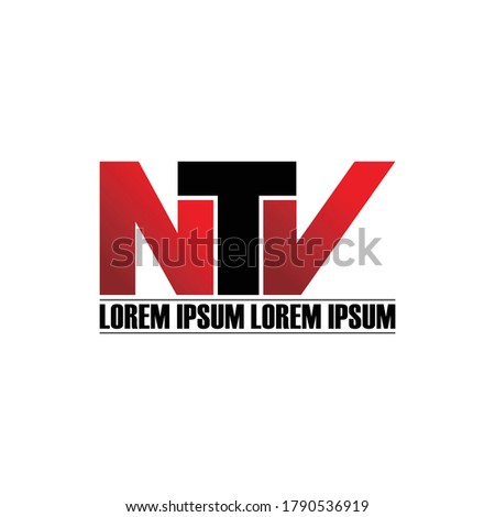 NTV letter monogram logo design vector