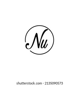Erstmaliges Logo des NU-Kreises feminin-Konzept am besten für Schönheit und Mode