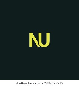 NU creative and modern vector logo design