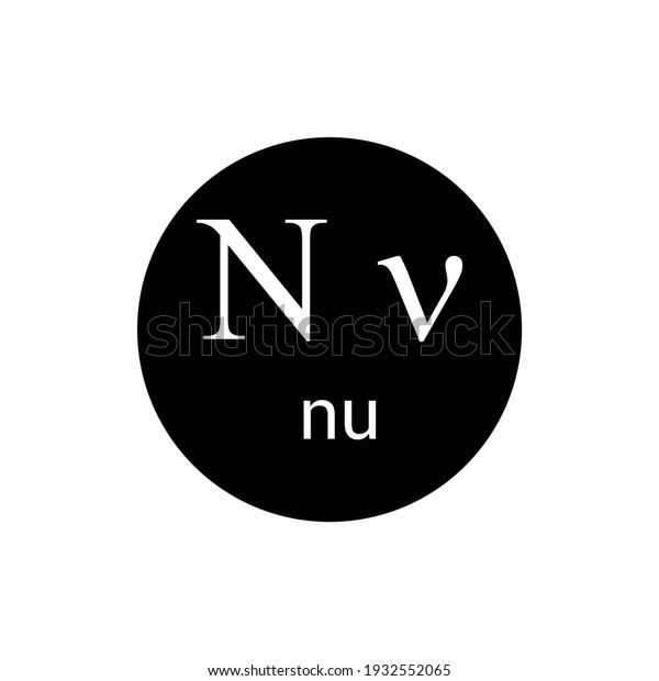 Nu Greek Letter Symbol On White Stock Vector Royalty Free 1932552065 Shutterstock