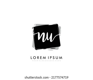 NU Initial beauty monogram logo vector