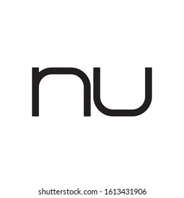 NU initial letter logo template vector icon design