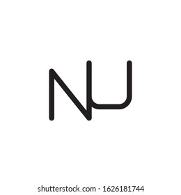 NU initial letter logo template vector icon design