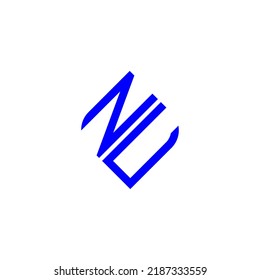 NU letter logo creative design with vector graphic