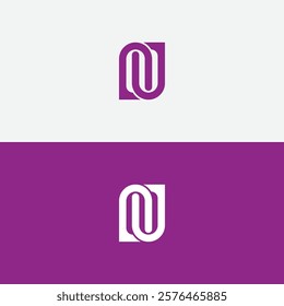 NU letter logo Creative Design. NU monogram Logo Unique Concept Vector. NU creative modern flat abstract initials letter logo.
