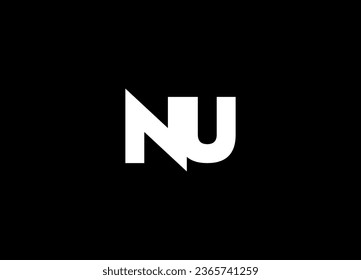 NU letter logo design and graphic design