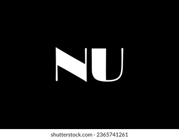 NU letter logo design and graphic design