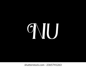 NU letter logo design and graphic design