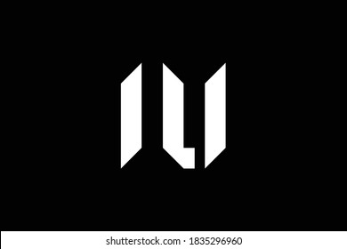 NU letter logo design on luxury background. UN monogram initials letter logo concept. NU icon design. UN elegant and Professional letter icon design on black background. N U UN NU