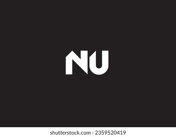 NU letter logo design symbol