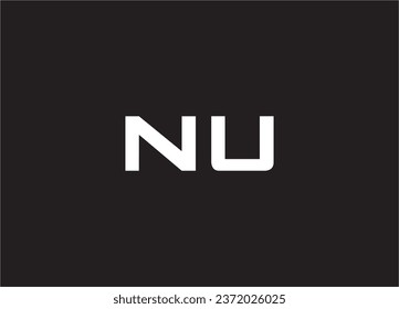 nu letter logo and monogram design