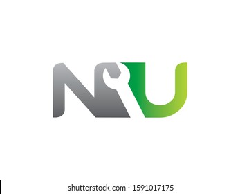 NU Letter logo or symbol template design