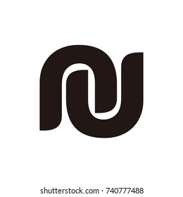 nu letter vector logo