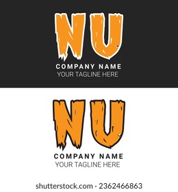 NU logo design, text logo design , font logo design