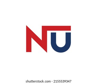 NU logo design vector template