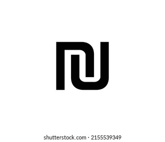 NU logo design vector template